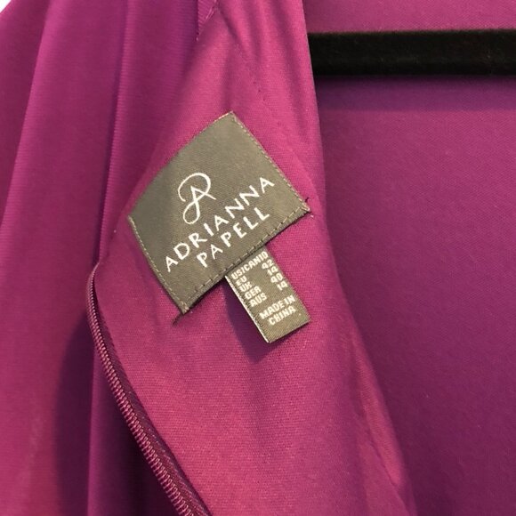 Adrianna Papell Purple Blouson Sleeveless Dress - Picture 13 of 14